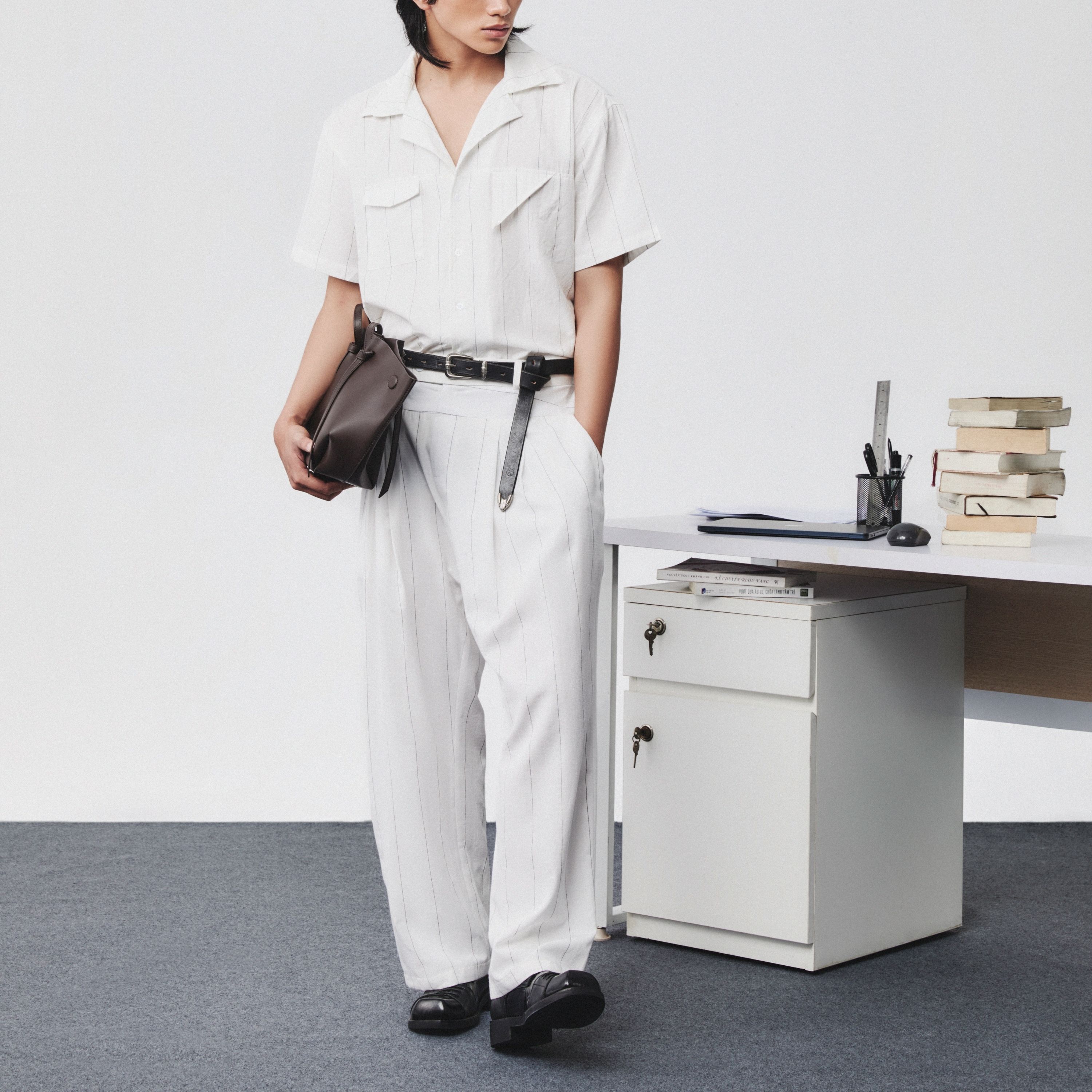 Set đũi kẻ sọc ngắn tay